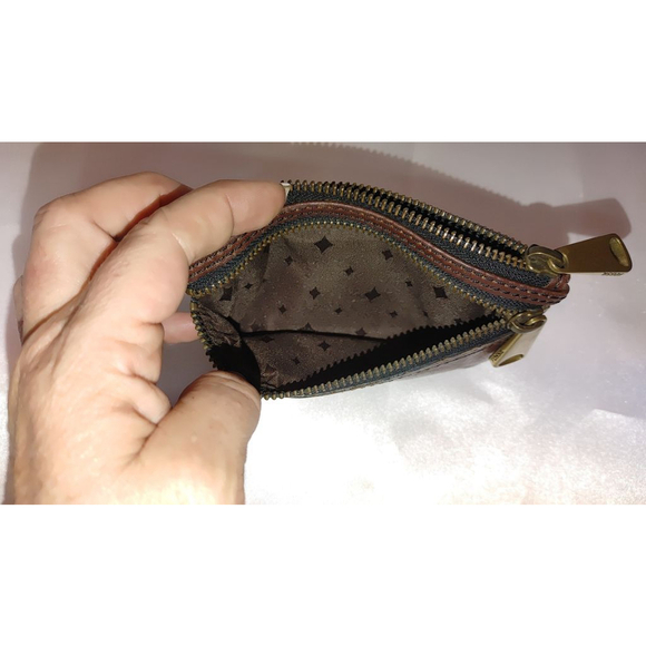Fossil Explorer Vintage Small Pebbled Leather Zippered Pouch - Picture 5 of 5
